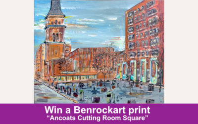 Win a Benrockart print of Ancoats Cutting Room Square.
